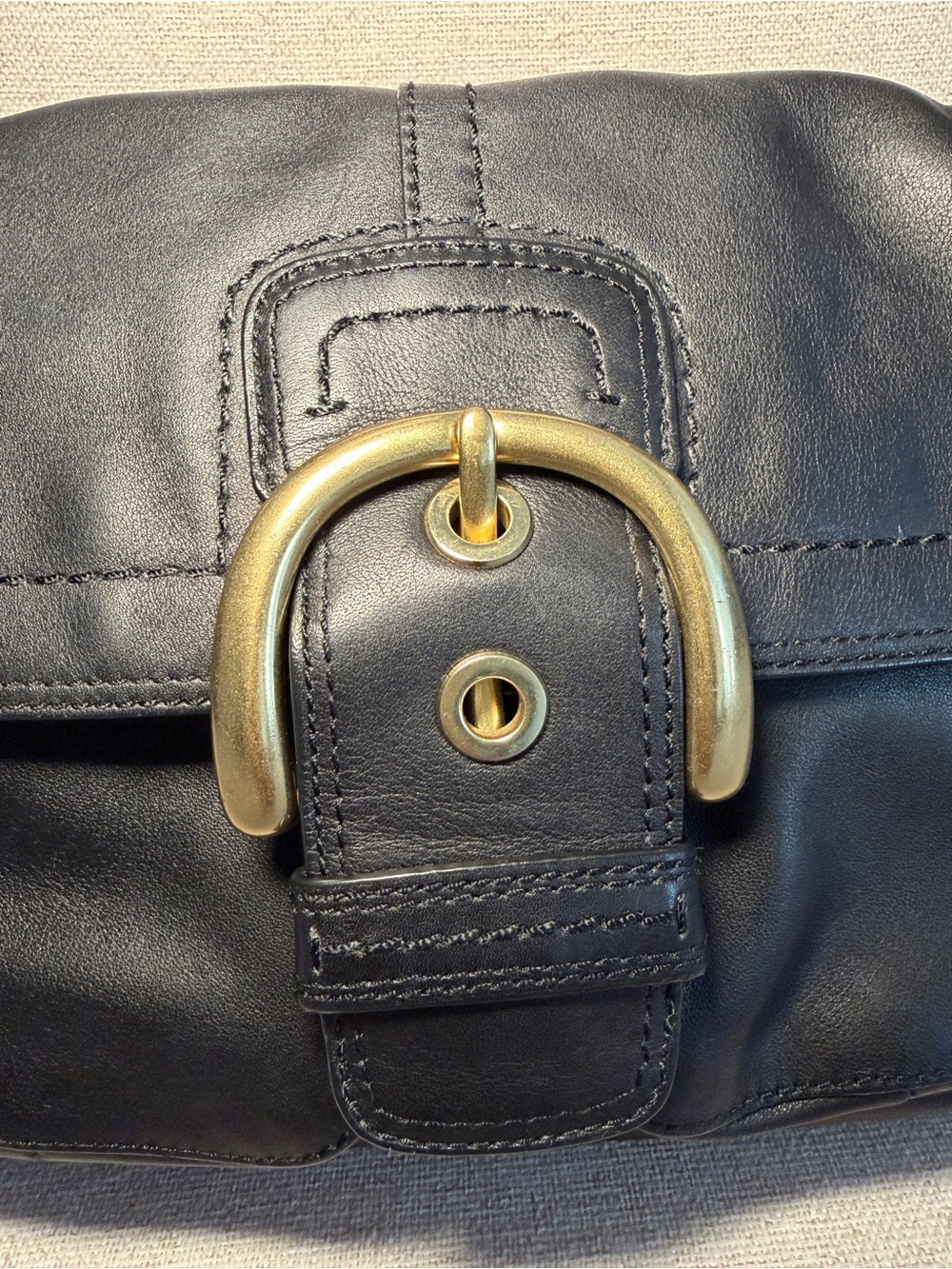 Coach Black Leather Soho - Picture 2 of 10